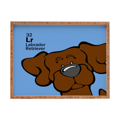 Angry Squirrel Studio Lab 32 Chocolate Lab Rectangular Tray