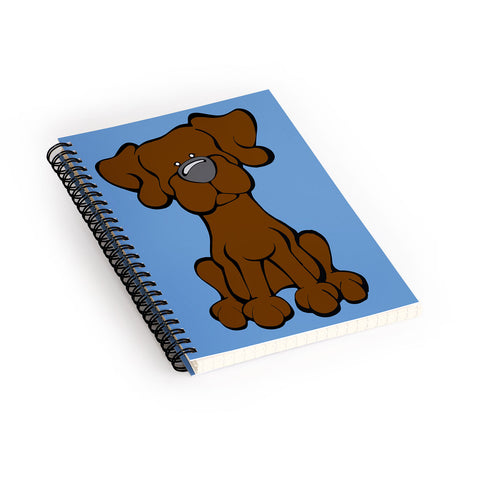 Angry Squirrel Studio Lab 32 Chocolate Lab Spiral Notebook
