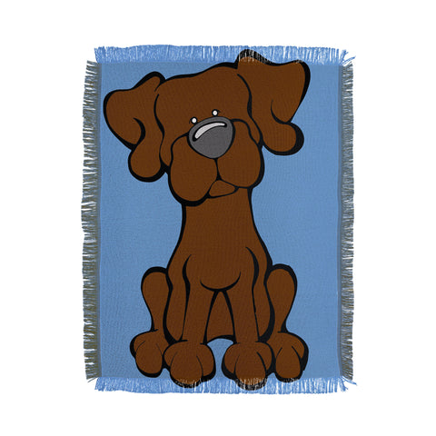 Angry Squirrel Studio Lab 32 Chocolate Lab Throw Blanket