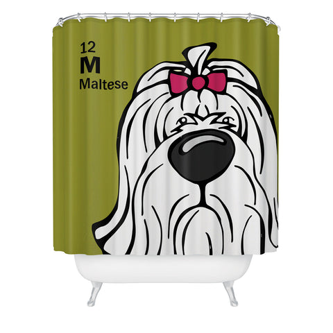 Angry Squirrel Studio Maltese 12 Shower Curtain