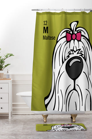Angry Squirrel Studio Maltese 12 Shower Curtain And Mat