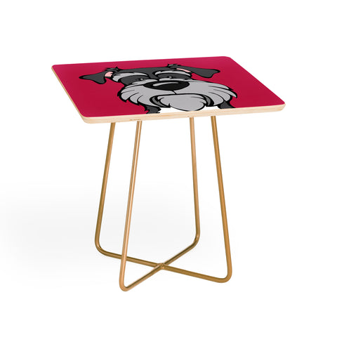 Angry Squirrel Studio Miniature Schnauzer 39 Side Table