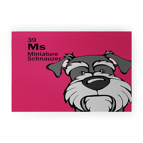 Angry Squirrel Studio Miniature Schnauzer 39 Welcome Mat