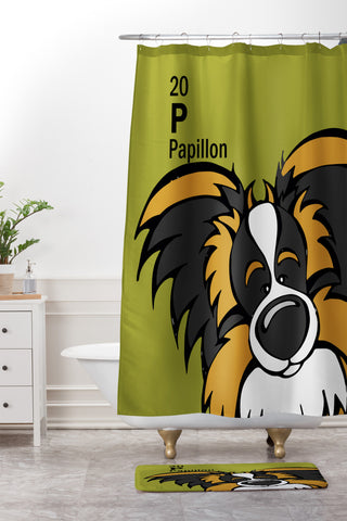 Angry Squirrel Studio Papillon 20 Shower Curtain And Mat