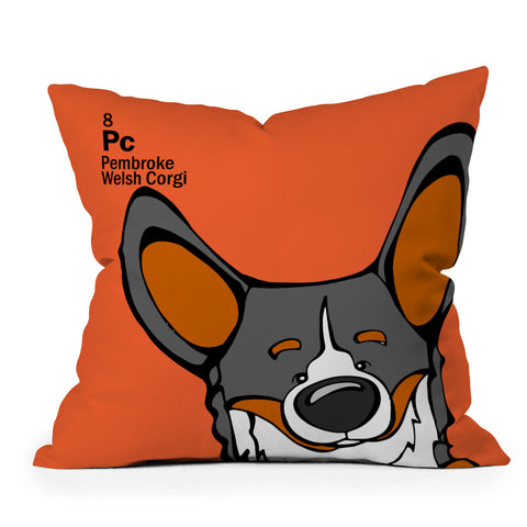 Angry Squirrel Studio Pembroke Welsh Corgi 8 Throw Pillow