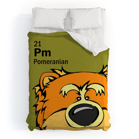 Angry Squirrel Studio Pomeranian 21 Duvet Cover