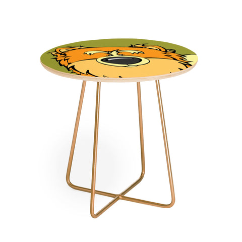 Angry Squirrel Studio Pomeranian 21 Round Side Table