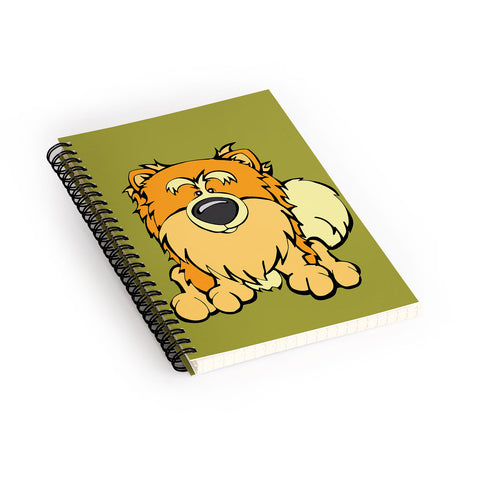 Angry Squirrel Studio Pomeranian 21 Spiral Notebook