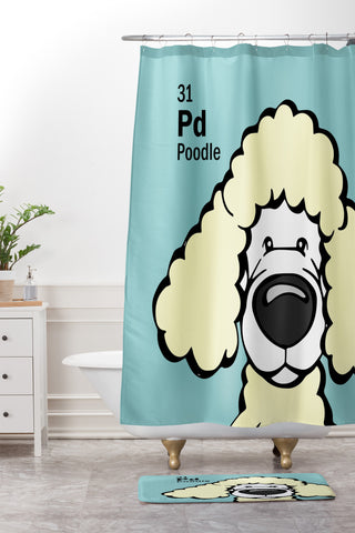 Angry Squirrel Studio Poodle 31 Shower Curtain And Mat