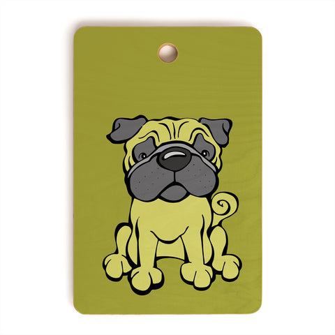 Angry Squirrel Studio Pug 29 Cutting Board Rectangle