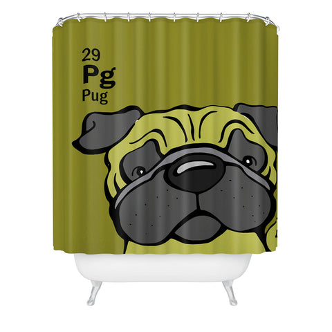 Angry Squirrel Studio Pug 29 Shower Curtain