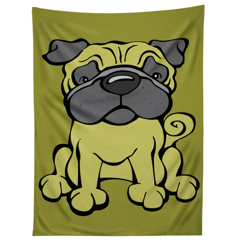 Angry Squirrel Studio Pug 29 Tapestry