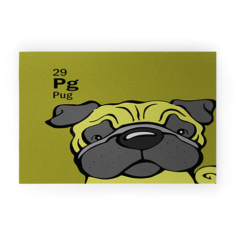Angry Squirrel Studio Pug 29 Welcome Mat