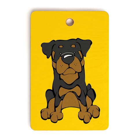 Angry Squirrel Studio Rottweiler 36 Cutting Board Rectangle
