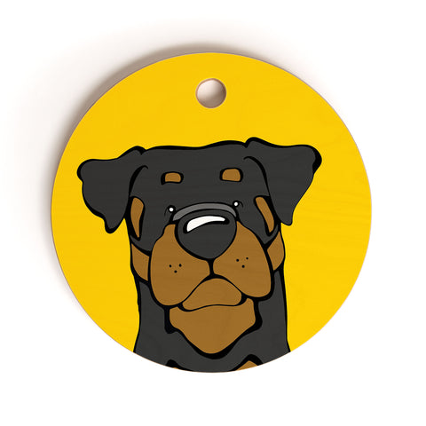 Angry Squirrel Studio Rottweiler 36 Cutting Board Round