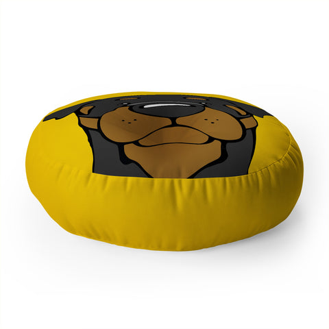 Angry Squirrel Studio Rottweiler 36 Floor Pillow Round