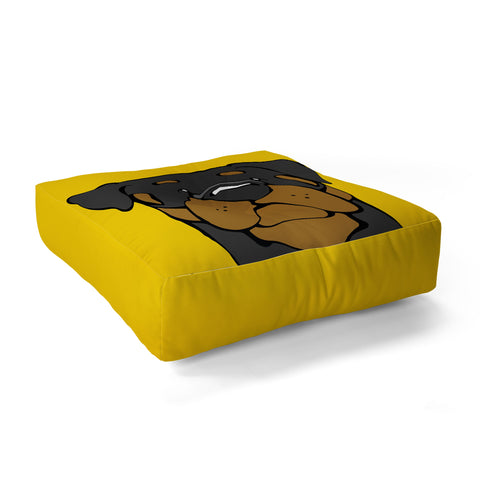 Angry Squirrel Studio Rottweiler 36 Floor Pillow Square