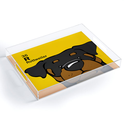 Angry Squirrel Studio Rottweiler 36 Acrylic Tray