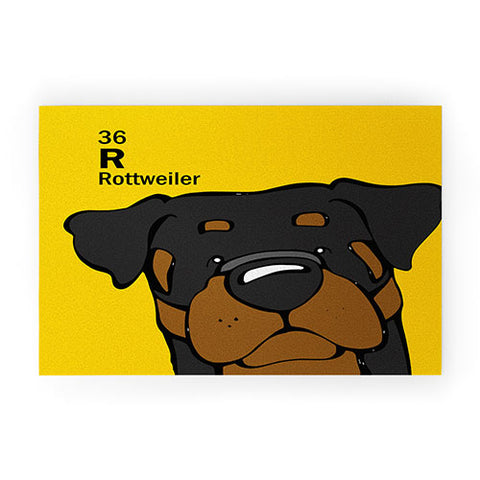 Angry Squirrel Studio Rottweiler 36 Welcome Mat