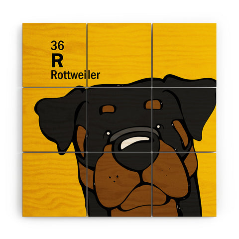 Angry Squirrel Studio Rottweiler 36 Wood Wall Mural