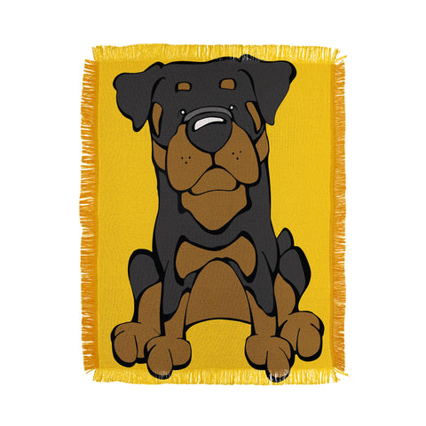 Angry Squirrel Studio Rottweiler 36 Throw Blanket