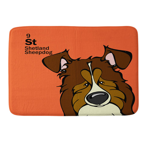 Angry Squirrel Studio Shetland Sheepdog 9 Memory Foam Bath Mat