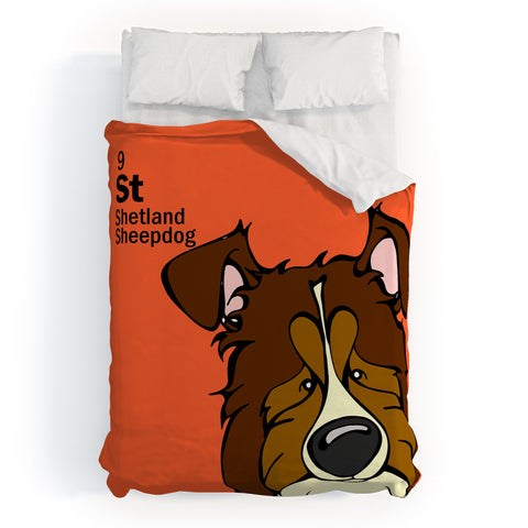Angry Squirrel Studio Shetland Sheepdog 9 Duvet Cover