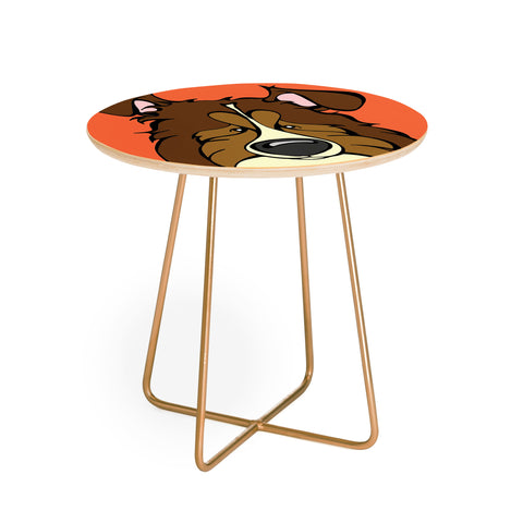 Angry Squirrel Studio Shetland Sheepdog 9 Round Side Table