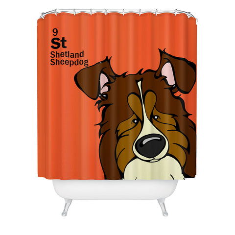 Angry Squirrel Studio Shetland Sheepdog 9 Shower Curtain