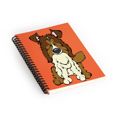 Angry Squirrel Studio Shetland Sheepdog 9 Spiral Notebook