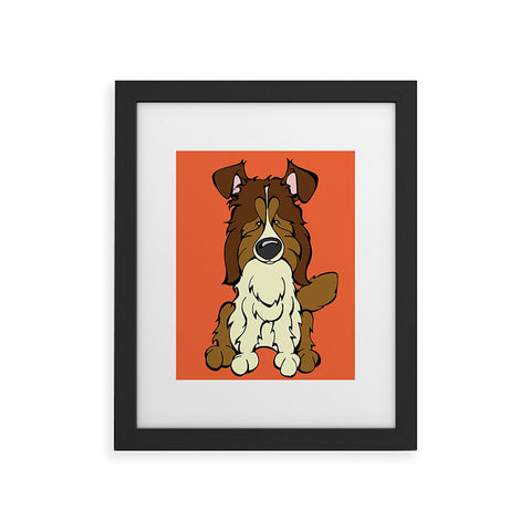 Angry Squirrel Studio Shetland Sheepdog 9 Framed Art Print