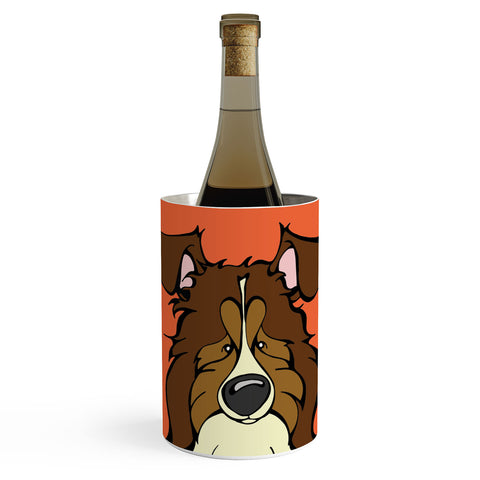 Angry Squirrel Studio Shetland Sheepdog 9 Wine Chiller