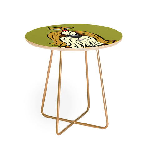 Angry Squirrel Studio Shih Tzu 30 Round Side Table