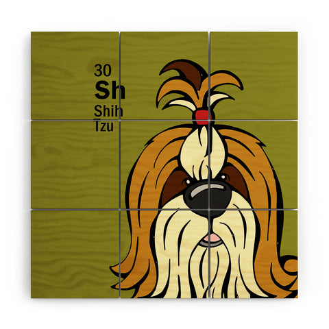 Angry Squirrel Studio Shih Tzu 30 Wood Wall Mural