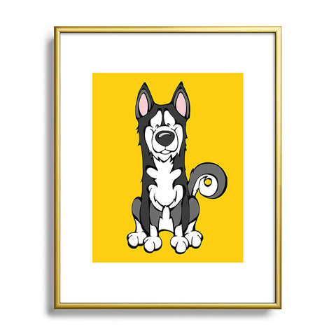 Angry Squirrel Studio Siberian Husky 37 Metal Framed Art Print