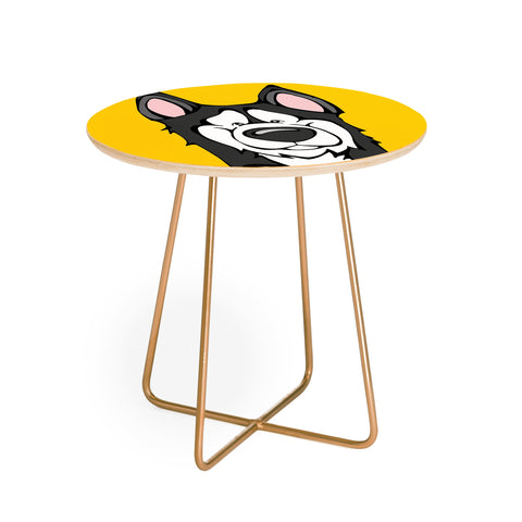 Angry Squirrel Studio Siberian Husky 37 Round Side Table