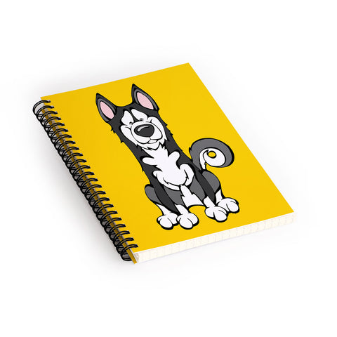 Angry Squirrel Studio Siberian Husky 37 Spiral Notebook