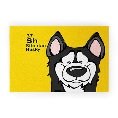 Angry Squirrel Studio Siberian Husky 37 Welcome Mat