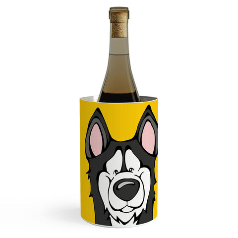 Angry Squirrel Studio Siberian Husky 37 Wine Chiller