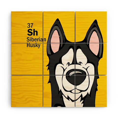Angry Squirrel Studio Siberian Husky 37 Wood Wall Mural