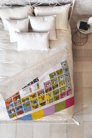 Angry Squirrel Studio The Dog Table Fleece Throw Blanket