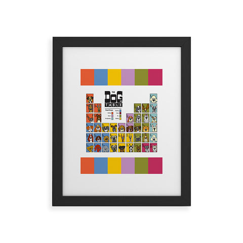 Angry Squirrel Studio The Dog Table Framed Art Print