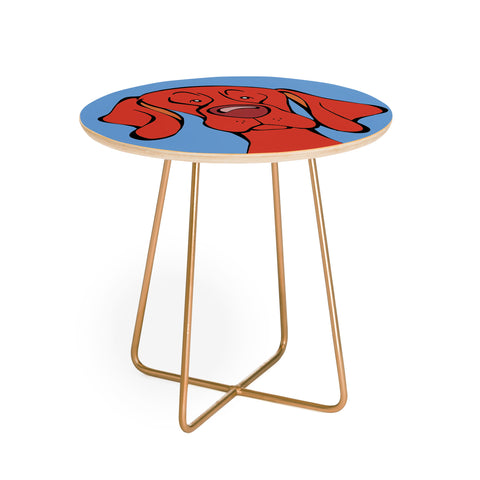 Angry Squirrel Studio Vizsla 33 Round Side Table