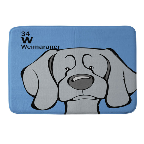 Angry Squirrel Studio Weimaraner 34 Memory Foam Bath Mat