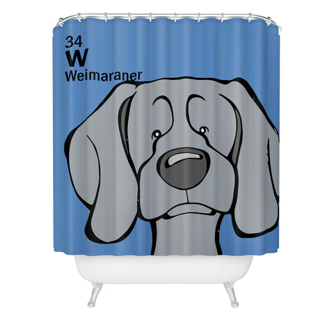 Angry Squirrel Studio Weimaraner 34 Shower Curtain