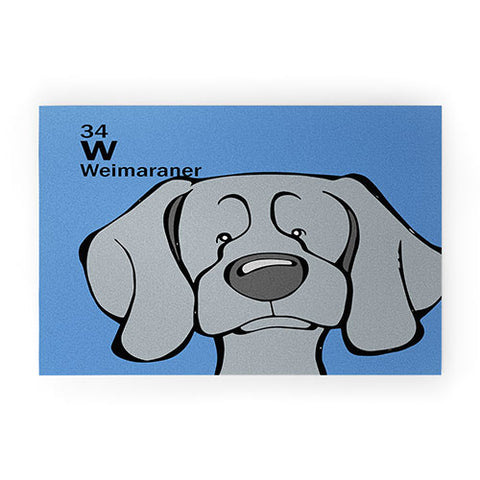 Angry Squirrel Studio Weimaraner 34 Welcome Mat