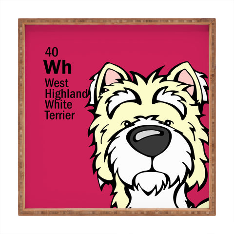 Angry Squirrel Studio Westie 40 Square Tray