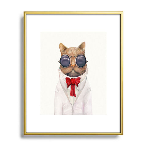 Animal Crew Astro Cat Metal Framed Art Print
