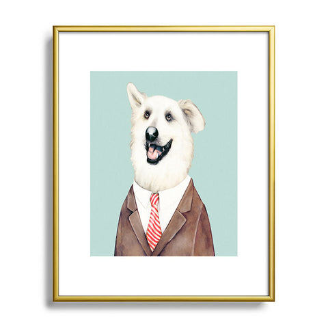 Animal Crew Happy Dog Metal Framed Art Print