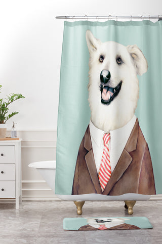Animal Crew Happy Dog Shower Curtain And Mat